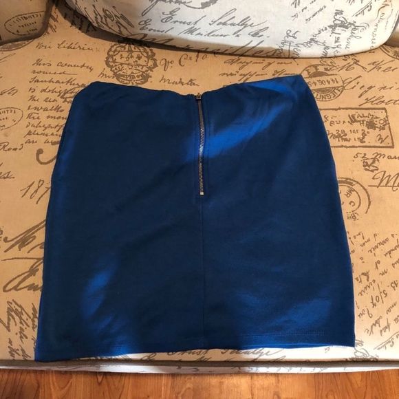 Blue Detailed Cotton Y2K Pencil Skirt Stretchy Super Comfy! - Picture 5 of 6